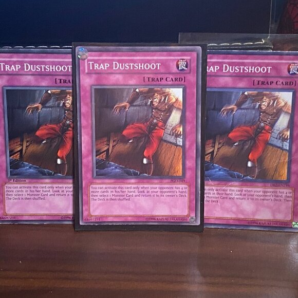 Lot of 3 Konami Yugioh Trap Dustshoot Trading Cards - Picture 8 of 9